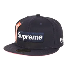 【新品】Supreme シュプリーム キャップ サイズ:7 1/2(59.6cm) | 21AW ×NEW ERA BOXロゴ ベースボールキャップ(No Comp Box Logo) | ネイビー 紺 | ブランド 帽子【メンズ】
