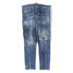 DSQUARED2 ディースクエアード パンツ インディゴ サイズ:46 | 20AW タイディ バイカー クラッシュリペア加工 ストレッチ デニムパンツ (Tidy Biker Jean) | ボトムス ジーンズ ジーパン【メンズ】【中古】