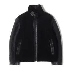 【美品】Salvatore Ferragamo サルヴァトーレ フェラガモ ジャケット ブラック 黒 サイズ:52 | ジップアップ パテッド ムートン ジャケット | イタリア製 | アウター ブルゾン 上着【メンズ】【中古】のサムネイル