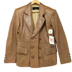 ユーズドフルギ USED古着 ラムレザーダブルテーラードジャケット メンズ 表記無 