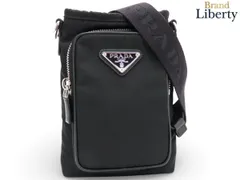 【未使用】プラダ PRADA リナイロン Re-Nylon スマートフォンケース フォンポーチ ポシェット 斜め掛け ショルダーバッグ ブラック リナイロン 再生ナイロン 2ZH155