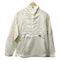 ノースフェイス ブルゾン サイズM メンズ美品  コンパクトアノラック NP21735 アイボリー 長袖/ハーフジップ/プルオーバー/春/秋