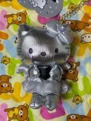 ハローキティ ブラックエンジェル シルバー マスコット チャーム キーホルダー 日本正規品 新品