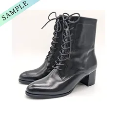 Mサイズ/No.521/サンプル品(223005)/HIPS/ヒップス レースアップショートブーツ （ブラック）