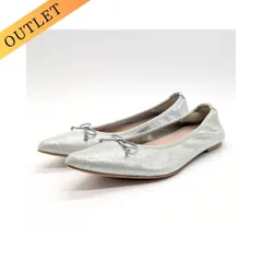 23.0cm/No.674ALUNE SEVEN TWELVE THIRTY/ アルネ セヴン トゥエルヴ サーティ  バレエパンプス （シルバー）/804011