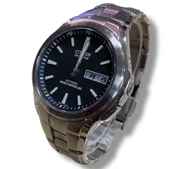 [60]260116-8489-956 TS300 CITIZEN Eco-Drive ATTESA H100-T010431 デイデイト 文字盤ブラック 腕周り最大約16cm シチズン メンズ 腕時計 現状品