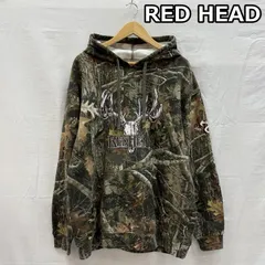 古着 RED HEAD リアルツリーカモフラ 迷彩柄 ロゴ プルオーバー フーディ 裏起毛 パーカー メンズ L ISItems【USED】【古着】【中古】50153025