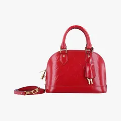 ルイヴィトンLouis VuittonアルマBB ポムダムール ヴェルニ M91606 MI1153