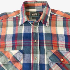 Woolrich ウールリッチ ネルシャツ フランネルシャツ チェック柄 長袖シャツ メンズL REGULAR レギュラーカラー USA製 アメリカ製 米国製 コットン100 アメカジ アウトドア 古着