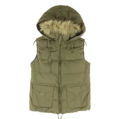 美品 PLST プラステ ノースリーブ ダウンベスト 0 カーキ レディース 古着