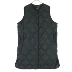 UNIQLO ユニクロ ノースリーブ ウルトラライト ダウンベスト L ブラック キルティング レディース 古着