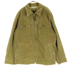 GAP ギャップ コットン 長袖 中綿 コーデュロイジャケット L ブラウン系 裏ボア メンズ 古着