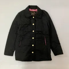 ◆ COACH コーチ ナイロンジャケット シグネチャー ステンカラージャケット 刺しゅう ブラック キルティング XSサイズ レディース 古着