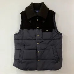 ◆ FRED PERRY フレッドペリー ダウンベスト 切替 アウター ネイビー Mサイズ メンズ 古着
