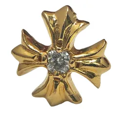 Chrome Hearts クロムハーツ 22K No2 CH PLS 1DIA CHプラス スタッド 1ダイヤモンド ピアス ゴールド 22金 K22