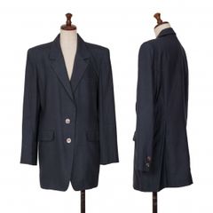 極美品 近年 ヨシエイナバ 定価10万 ウールジャケット グレージュ ノー