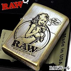 ZIPPO セクシー RAW ガール ジッポ ライター ロー 古美加工 メンズ 