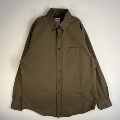 古着 ブルックスブラザーズ Brooks Brothers 長袖シャツ 346 ワンポイント ロゴ ボタンダウン M  グリーン系 無地 メンズ