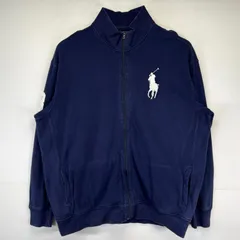 古着 ポロバイラルフローレン Polo by Ralph Lauren ニット 大きいサイズ ハーフジップ ビッグポニー 3XLT  ネイビー メンズ
