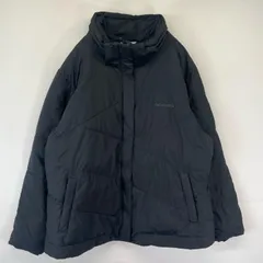 古着 コロンビア Columbia ナイロンジャケット 中綿 フルジップ ワンポイントロゴ アウトドア 2XL  ブラック レディース