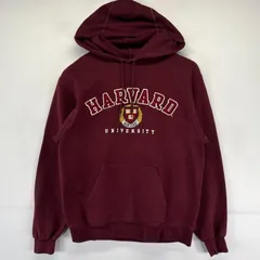 古着 チャンピオン Champion パーカー トレーナー カレッジ刺繍デザイン フーディー プルオーバー M  レッド系 メンズ