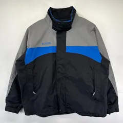 古着 コロンビア Columbia マウンテンジャケット 大きいサイズ アウトドア フルジップ ドローコード 2XL  ブラック メンズ