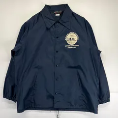 古着 80's/80年代 ヴィンテージ スポーツマスター SPORT MASTER USA製 ナイロンジャケット 大きいサイズ コーチジャケット プリントデザイン  XL  ネイビー系 メンズ
