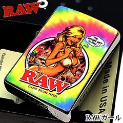 ZIPPO セクシー RAW ガール ジッポ ライター ロー 古美加工 メンズ 