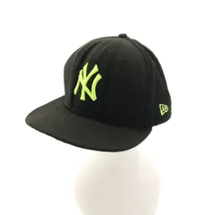 NEW ERA ニューエラ 59FIFTY MLB ニューヨーク・ヤンキース キャップ 7 3/8 ブラック 帽子 メンズ 古着