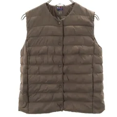 UNIQLO ユニクロ パフテック コンパクト 中綿ベスト M ブラウン系 レディース 古着