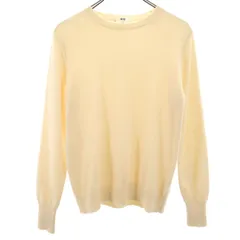 UNIQLO ユニクロ カシミヤ100％ 長袖 セーター XL アイボリー系 ニット レディース 古着