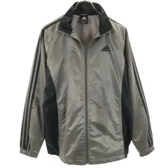adidas アディダス トラックジャケット M グレー 裏トリコット メンズ 古着