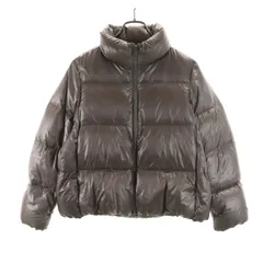 UNIQLO ユニクロ ダウンジャケット シャイニーボリューム ダウンジャケット M シルバー 収納袋付き レディース 古着