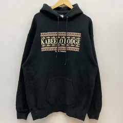 FRUIT OF THE LOOM【フルーツオブザルーム】KABEELO LODGE N. W. Ontario ブラック フロントプリント パーカー フーディー XXL