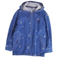 美品 パパス Papas ジャケット フード付き デニムジャケット ジップアップ