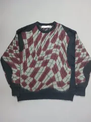 M 글랙 マーベル アーガイル プルオーバー ニット