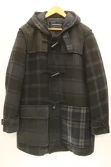 【中古】 TOMMY HILFIGER メンズダッフルコート XL ダッフルコート TOMMY HILFIGER XL グレー 灰 紺 ネイビー チェック