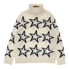 サイズ：1 PEARLY GATES パーリーゲイツ  タートルネック長袖ニットセーター 星柄 ホワイト系 [240101622413] ゴルフウェア レディース ストスト