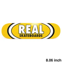 REAL DECK リアル デッキ TEAM CLASSIC OVAL YELLOW 8.06　スケートボード スケボーのサムネイル