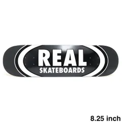 REAL DECK リアル デッキ TEAM CLASSIC OVAL BLACK 8.25　スケートボード スケボーのサムネイル