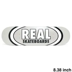 REAL DECK リアル デッキ TEAM CLASSIC OVAL WHITE 8.38　スケートボード スケボーのサムネイル