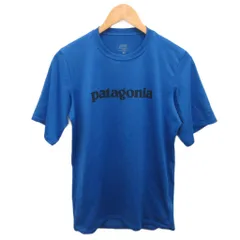 パタゴニア Patagonia キャプリーン1・シルクウェイト・グラフィック・Tシャツ カットソー 半袖 ロゴ S 青 ブルー 45320 ■IBO90