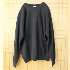 80s 90s USA製 FRUIT OF THE LOOM プレーンスウェット ブラック メンズXL 無地 アメリカ古着　011426aw43