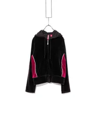 GLORIA VANDERBILT SPORTS　グロリア・ヴァンダービルト　ベロアジップアップパーカートラックジャケット