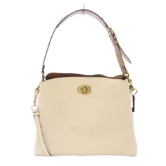 コーチ COACH ウィロウ 2WAY ハンドバッグ ワンハンドル ショルダーバッグ レザー ターンロック式 ワンカラー アイボリー C2530 /BB