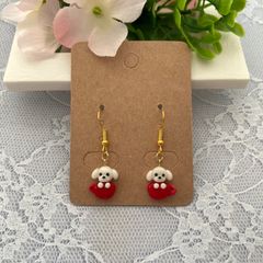 カップinマルチーズちゃん꒰ ՞•ﻌ•՞ ꒱ハンドメイドピアス - メルカリ