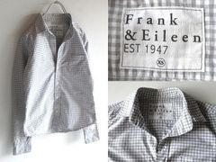 Frank & Eileen スキッパーシャツ グレー ギンガムチェック M相当