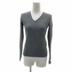 ラルフローレン RALPH LAUREN ニット カットソー 長袖 Vネック ウール カシミヤ混 S グレー /YS27 ■GY53