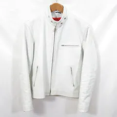 HORN WORKS レザー シングル ライダースジャケット ホワイト