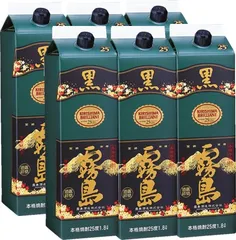芋焼酎 25度 黒霧島 パック 1.8L 1800ml×6本 お酒 春 お祝い バレンタイン プレゼントのサムネイル